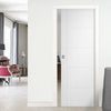 Vancouver Flush Single Evokit Pocket Door - White Primed