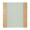Walden Real American Oak Veneer Double Evokit Pocket Door Detail - Frosted Glass - Unfinished
