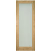 Walden Real American Oak Veneer Double Evokit Pocket Door Detail - Frosted Glass - Unfinished