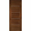 Top Mounted Black Sliding Track & Door - Valencia Prefinished Walnut Door