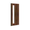 Walnut veneer glazed interior door