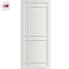 Leith 9 Panel Solid Wood Internal Door UK Made DD6316 - Eco-Urban® Cloud White Premium Primed