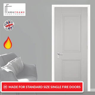 Image: Made to Size Single Interior White Primed MDF Frame - For 30 Minute Fire Doors