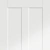 Bespoke Thruslide Victorian Shaker 4 Panel 3 Door Wardrobe and Frame Kit - White Primed