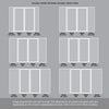 Room Divider - Handmade Eco-Urban® Baltimore with Two Sides DD6301C - Clear Glass - Premium Primed - Colour & Size Options