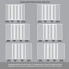 Room Divider - Handmade Eco-Urban® Avenue with Two Sides DD6410C - Clear Glass - Premium Primed - Colour & Size Options