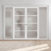 Room Divider - Handmade Eco-Urban® Brooklyn with Two Sides DD6308F - Frosted Glass - Premium Primed - Colour & Size Options