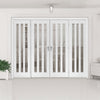 ThruEasi Room Divider - Utah 3 Pane Clear Glass White Primed Double Doors with Double Sides