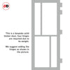 Bespoke Room Divider - Eco-Urban® Hampton Door Pair DD6413C - Clear Glass with Full Glass Side - Premium Primed - Colour & Size Options
