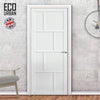 Kochi 8 Panel Solid Wood Internal Door UK Made DD6415 - Eco-Urban® Cloud White Premium Primed