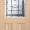 Part L Compliant Winchester External Oak Door - Part  Frosted Zinc Double Glazing - Warmerdoor Style, From LPD Joinery