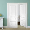 Bespoke Windsor White Primed Panel Internal Door Pair