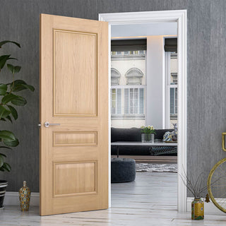 Image: Bespoke Windsor Oak Panel Internal Door - Prefinished