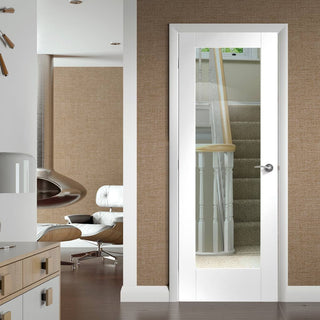 Image: Pattern 10 white interior glazed door