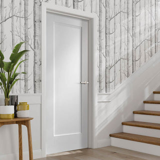 Image: Bespoke Pattern 10 Fire Door - 1/2 Hour Fire Rated and White Primed