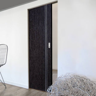 Image: Bespoke Ash Grey Zanzibar Single Frameless Pocket Door - Prefinished