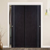 Two Sliding Wardrobe Doors & Frame Kit - Zanzibar Ash Grey Door - Prefinished