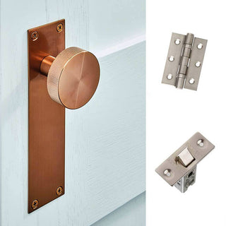 Image: Zermatt Door Handle Pack - Satin Copper