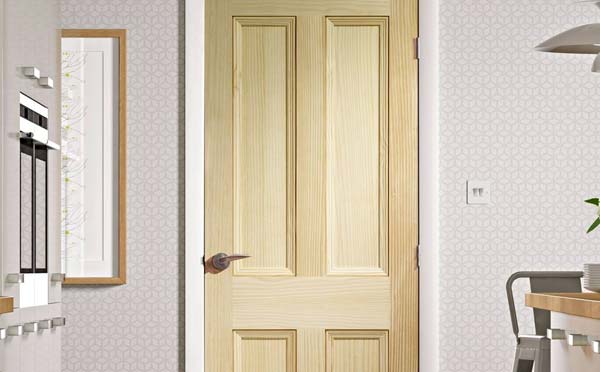 4 panel clear pine doors