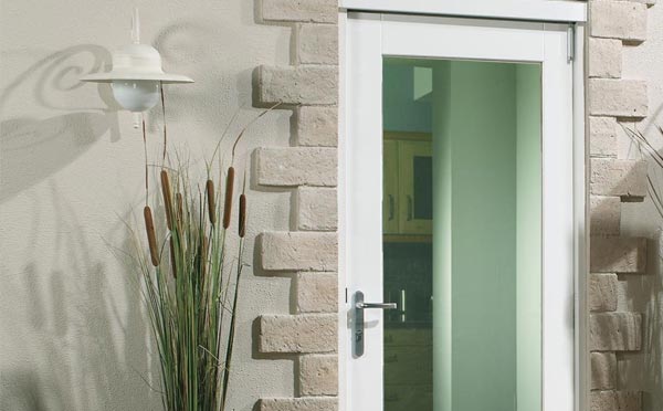 External Pattern 10 Door with Clear Double Glazing and Fully Finished White Painted