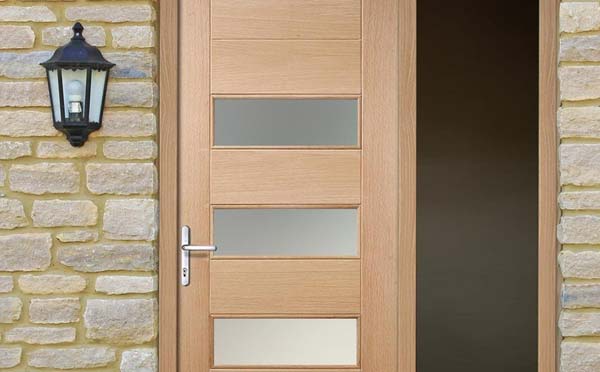 External oak doors and side frames