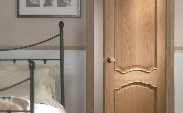 French Style Louis Oak Door with Raised Mouldings