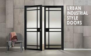 INDUSTRIAL STYLE BLACK DOOR PAIR