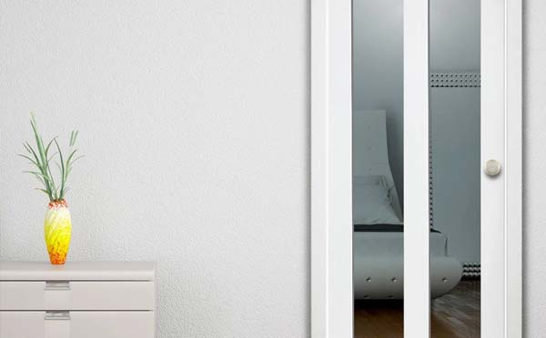 Low cost glazed white doors