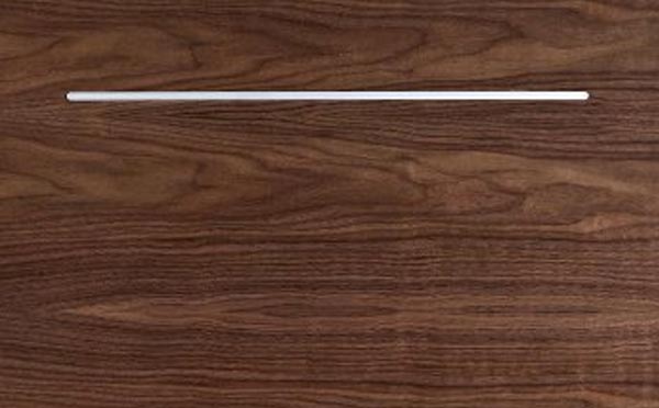 Murcia walnut doors with aluminium inlay