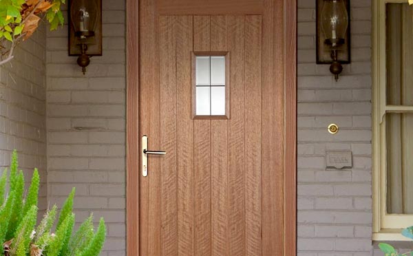 New Style Hillingdon Lead Light External Hardwood Door with Bevel Tri Glazing