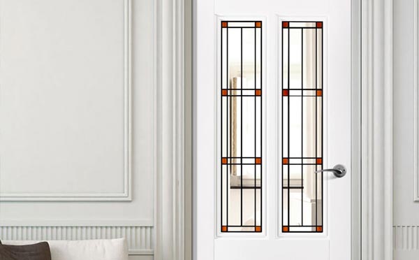 The beautiful Peony 2L Door with Leaded Clear Safety Glass