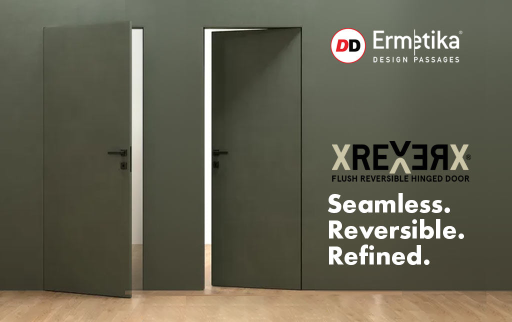 Invisible Doors, Visible Innovation – xREVERx - Hinged Doors Seamlessly Blending with Wall.