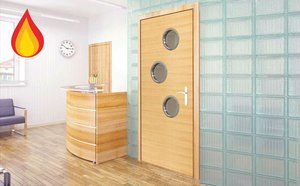 Designer office doors with Slimport portholes