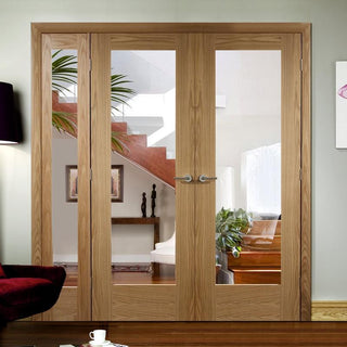 Image: Easi-Frame Oak Room Divider Door System