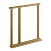 Norfolk Flush Exterior Oak Front Door and Frame Set - Frosted Double Glazing - One Side Screen