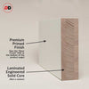 Sirius Tubular Stainless Steel Track & Solid Wood Door - Eco-Urban® Marfa 4 Pane Door DD6313G - Clear Glass - 6 Colour Options