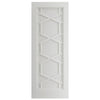 Sirius Tubular Stainless Steel Sliding Track & Door - Shaker Quartz Internal Door - White Primed
