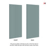 Four Sliding Maximal Wardrobe Doors & Frame Kit - V-Line® Grooved Flush Door V021 - Premium Primed - Six Colour Options