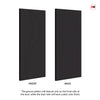 Four Sliding Minimal Wardrobe Doors & Frame Kit - V-Line® Grooved Flush Door V025 - Premium Primed - Six Colour Options