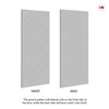 Four Sliding Minimal Wardrobe Doors & Frame Kit - V-Line® Grooved Flush Door V031 - Premium Primed - Six Colour Options