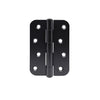 Ares Loft Style Matt Black Radius Cornered Hinges 102x67x2mm - Single Hinge