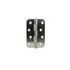 Ares Loft Style Satin Stainless Steel Radius Cornered Hinges 102x67x2mm - Single Hinge
