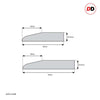 Thru Modern White Primed Facings - Two Full Sets for One Double Door