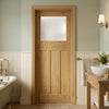 1930's Oak Internal Door - Frosted Glass