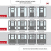 Exterior Victorian Blackwell 6L 3P Front Door with Two Sidelights - Customisable: Size, Colour, Glass and Sidelight Options