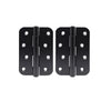 One Pair of Ares Loft Style Matt Black Radius Cornered Hinges 102x67x2mm
