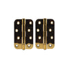 One Pair of Ares Loft Style Polished Gold Finish Radius Cornered Hinges 102x67x2mm