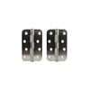 One Pair of Ares Loft Style Satin Stainless Steel Radius Cornered Hinges 102x67x2mm