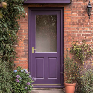 Image: 2XG Exterior Hardwood Back Door - Clear Toughened Double Glazing