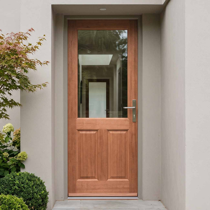 2XG Exterior Hardwood Door - Clear Toughened Double Glazing